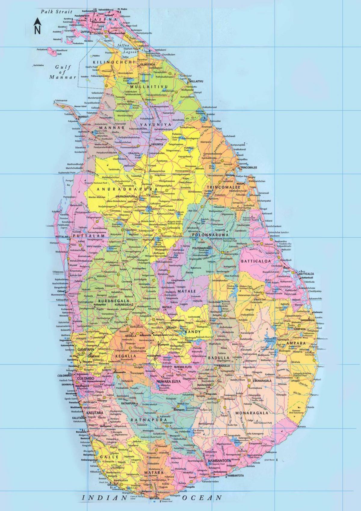 แผนที่ของศรีลังกา name งถนนแผนที่ภาษาสิงหล name