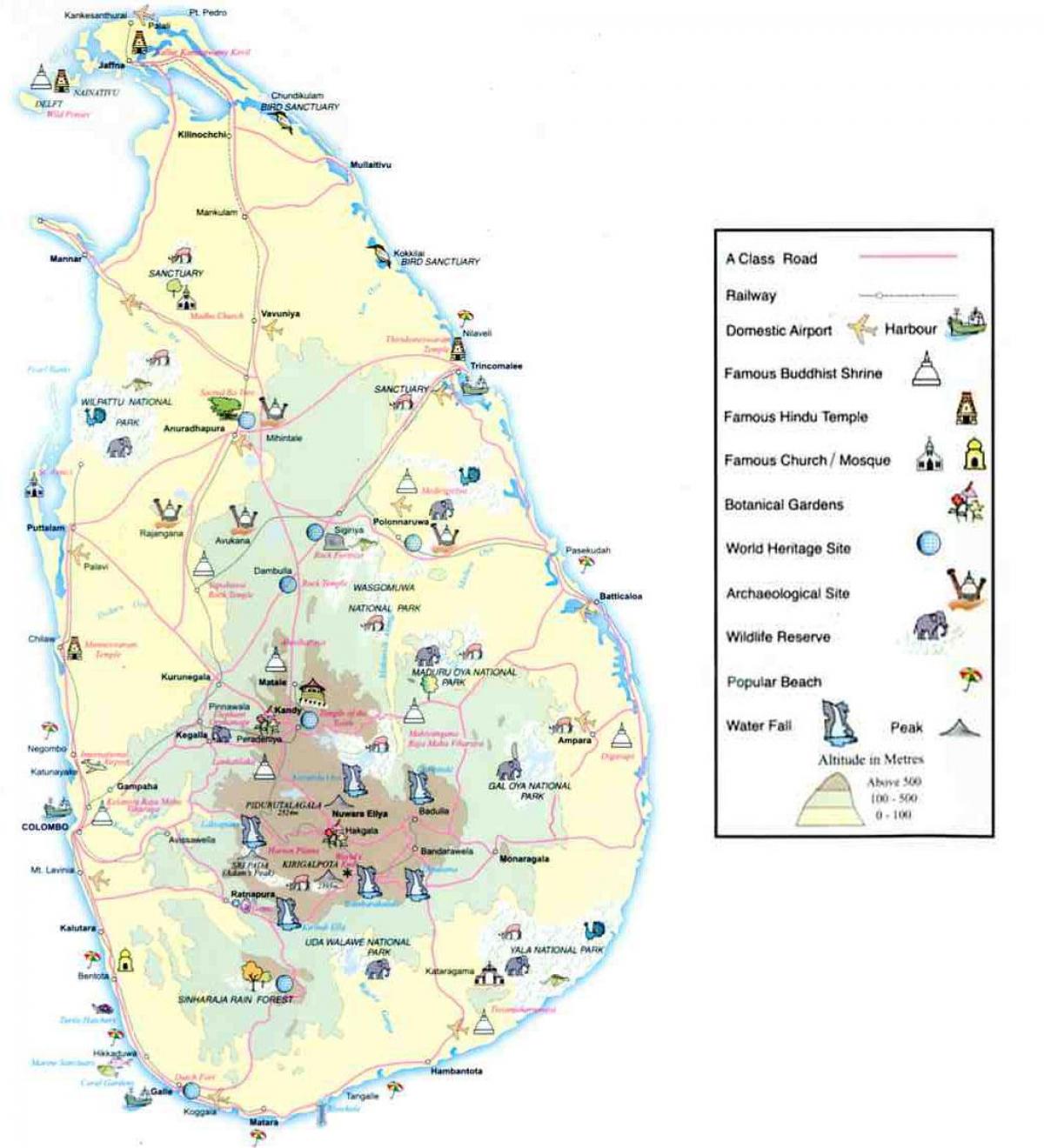 แผนที่ของศรีลังกา name แผนที่ข้อมูล