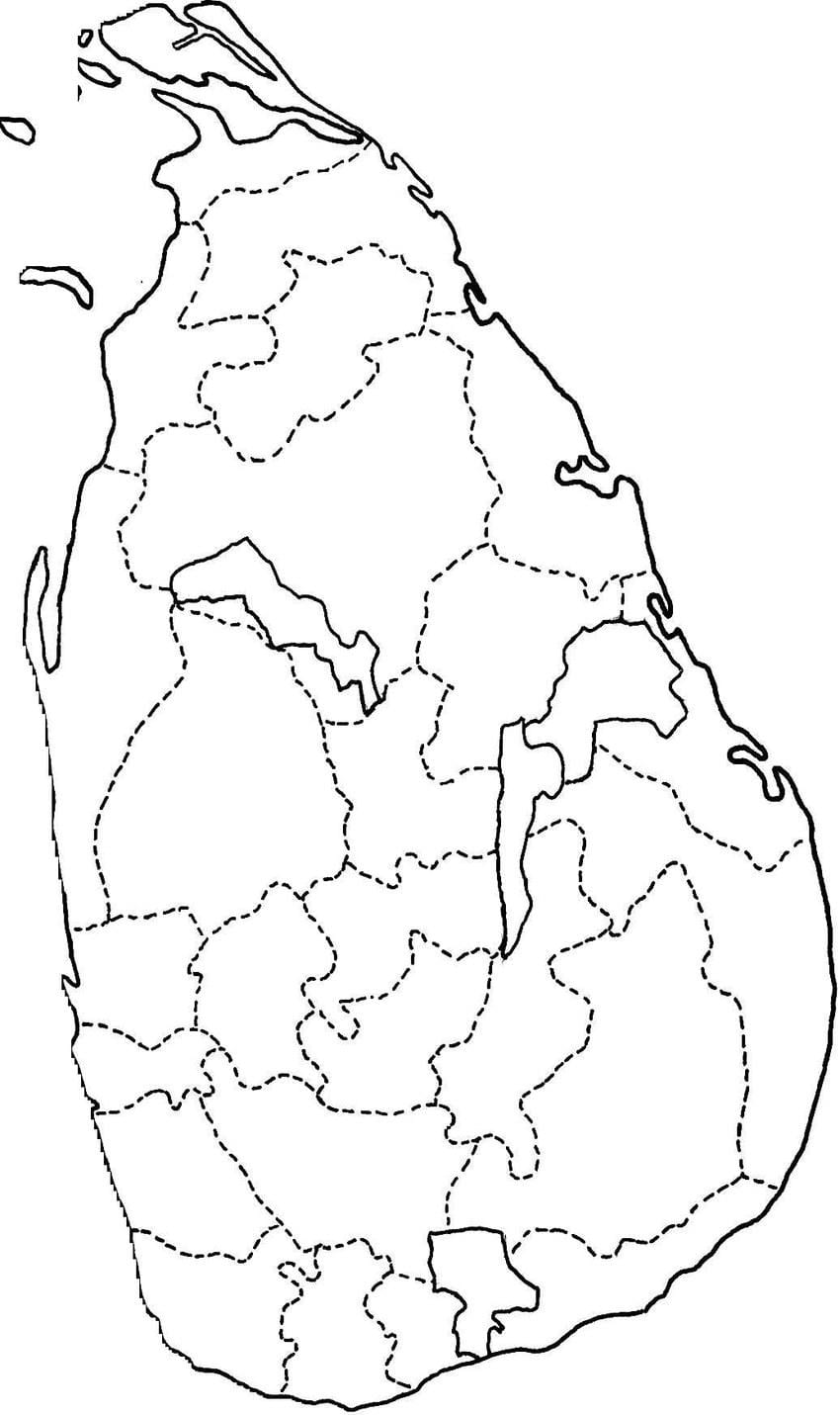 แผนที่ของศรีลังกา name นแผนที่เส้นวาดรูป