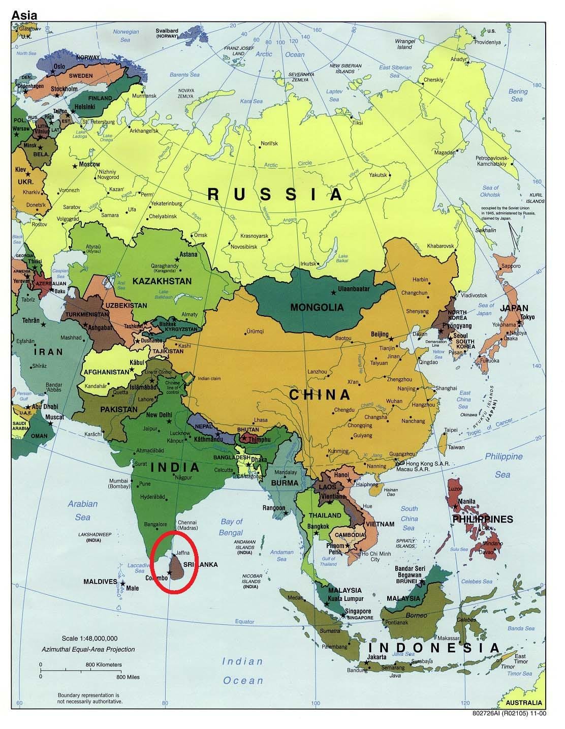 ศรีลังกา name แผนที่อยู่ในเอเชีย