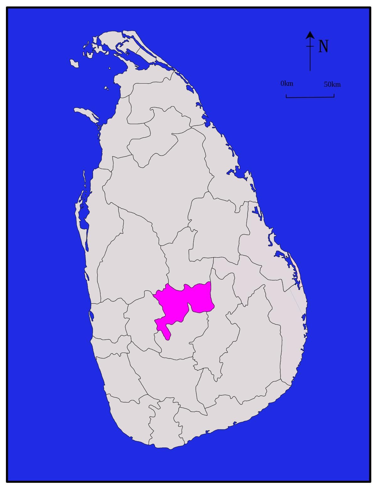 kandy อยู่ในแผนที่ศรีลังกา name