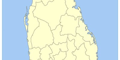 แผนที่ของทางตอนใต้ศรีลังกา name