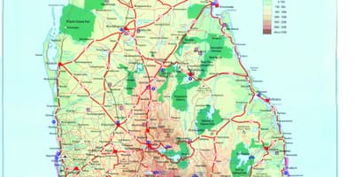 แผนที่ของศรีลังกา name ขนส่ง