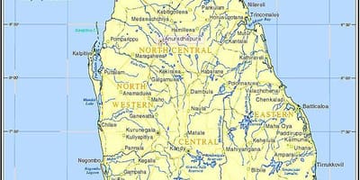 แผนที่ของศรีลังกา name ทางประวัติศาสตร์สถานที่