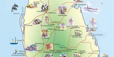 นักท่องเที่ยวหน่อย attractions แผนที่ศรีลังกา name