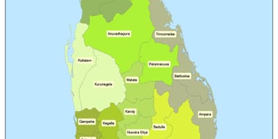 เขตในแผนที่ศรีลังกา name