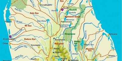 แผนที่ของศรีลังกา name ภูมิศาสตร์