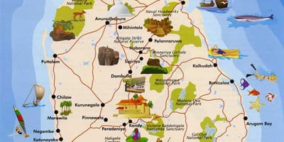 ศรีลังกา name เกาะบนแผนที่
