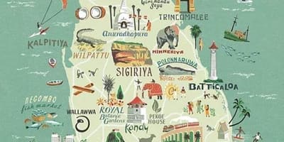 แผนที่ของศรีลังกา name แผนที่โปสเตอร์