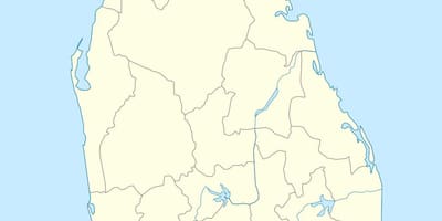 แผนที่ของศรีลังกา name divisional secretariat