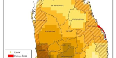 แผนที่ของศรี Lankan ประชากรความหนาแน่น