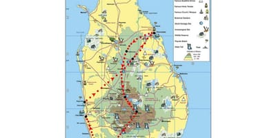 แผนที่ของสัญลักษณ์ในศรีลังกา name