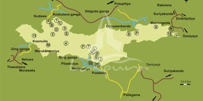 แผนที่ของ sinharaja ศรีลังกา name